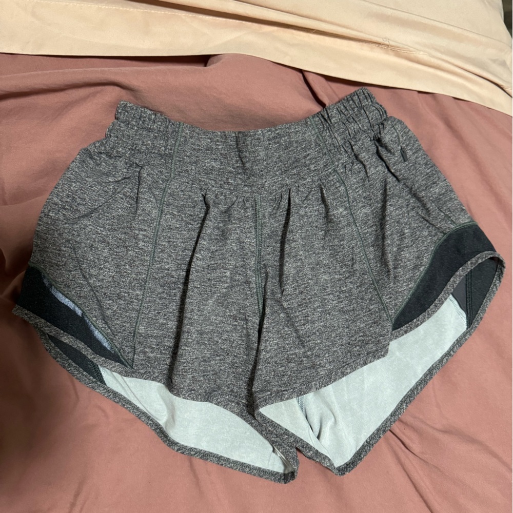 Grey lulu hottie hot short 2.5 inch *liner cut out*